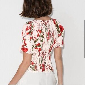 Reformation, white with red flowers, size 8